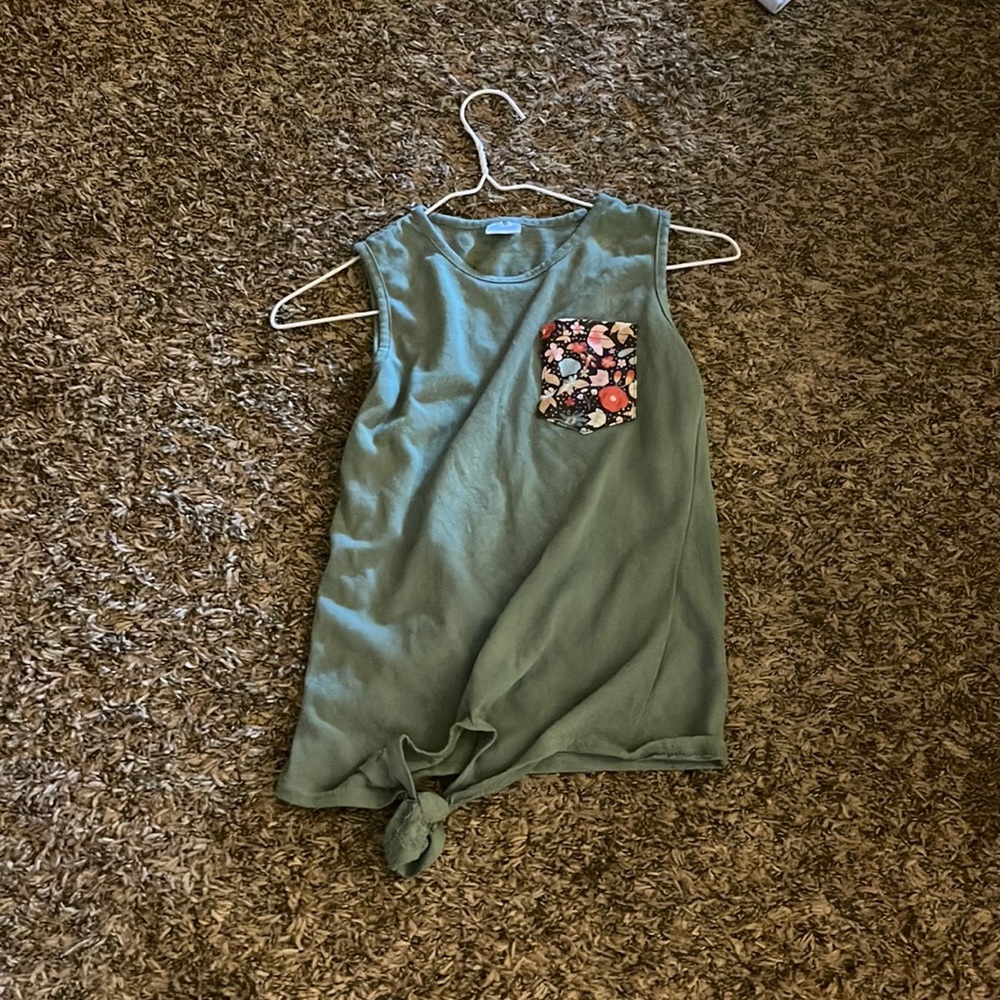 Green tank top